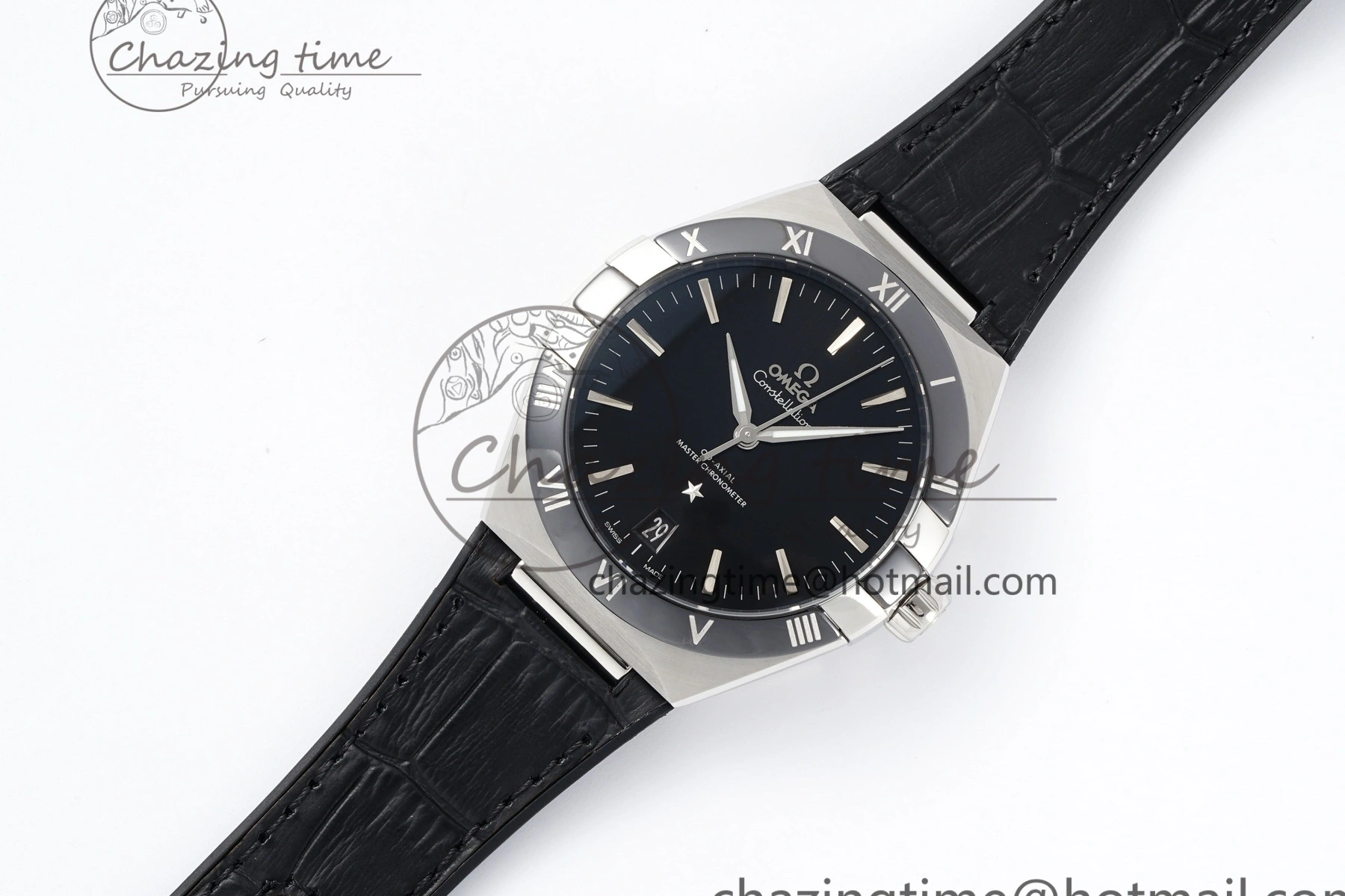 0104 Constellation Black Ceramic SS SBF 1:1 Best Edition Black Dial on Black Gummy Strap A8900 Super Clone TimelessDesign 7798